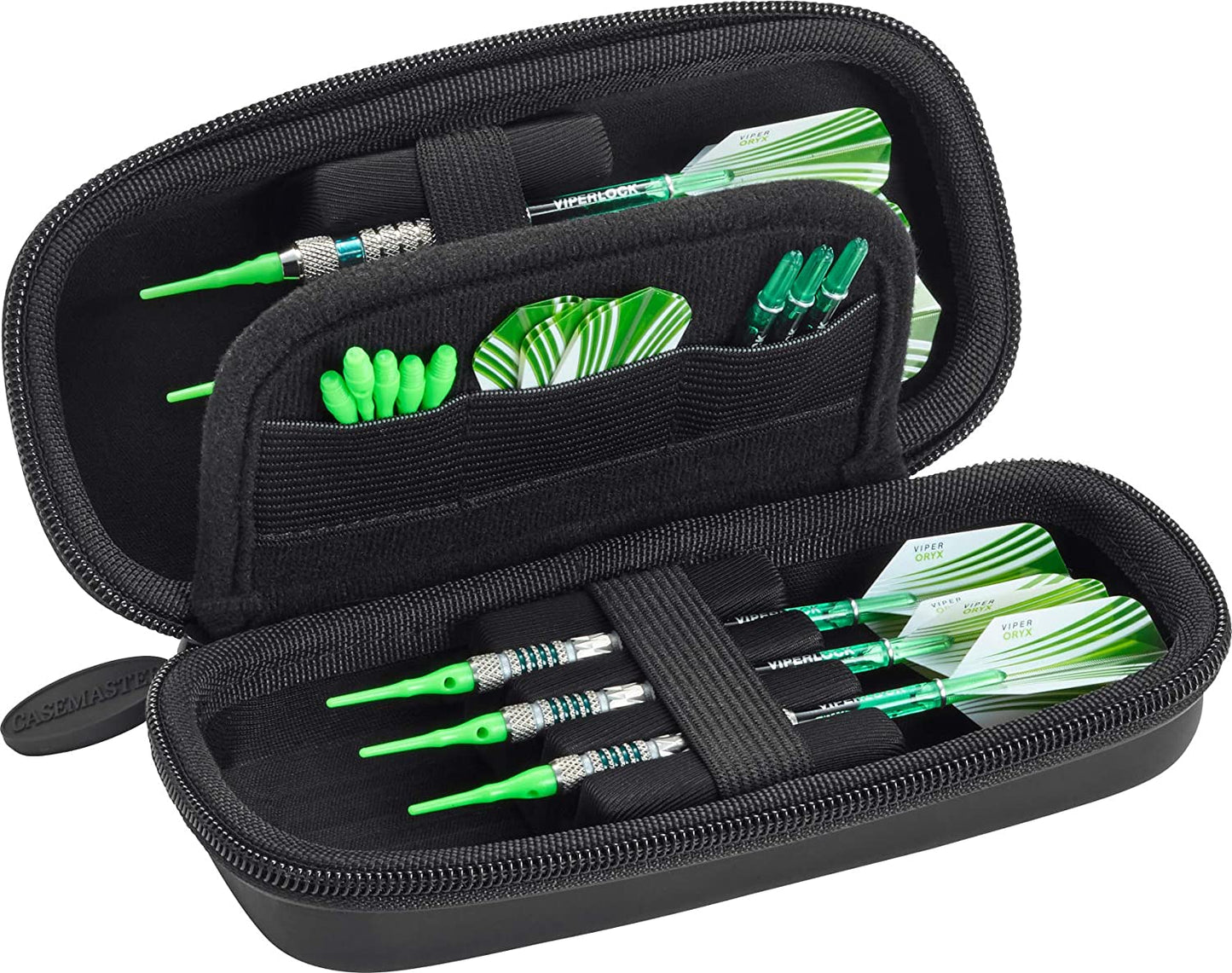 Sentry Dart Case Slim EVA Shell for Steel and Soft Tip Darts, Hold 6 Darts and Features Built-In Storage for Flights, Tips and Shafts