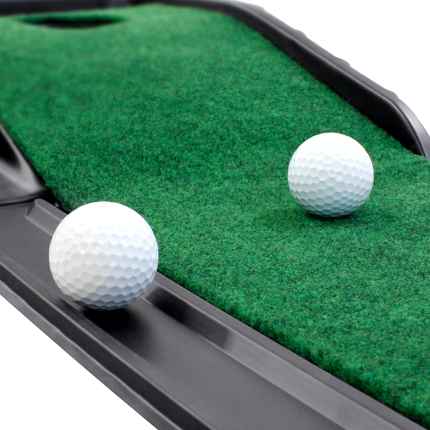 Golf Putting Green 7.33FT*1FT Golf Putting Trainer Mini Golf Mat with Auto Ball Return Function for Home/Outdoor/Office Use